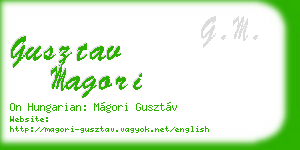 gusztav magori business card